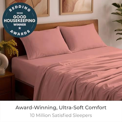 Mellanni Iconic 4-Piece, Ultra Soft Sheet Set (Full, Coral)
