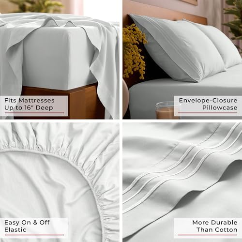 Mellanni Queen Sheets Set - 4 PC Iconic Collection Bedding
