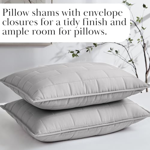 6-Piece Quilted Daybed Quilt Set Bedding Cover for day beds Twin Light Grey