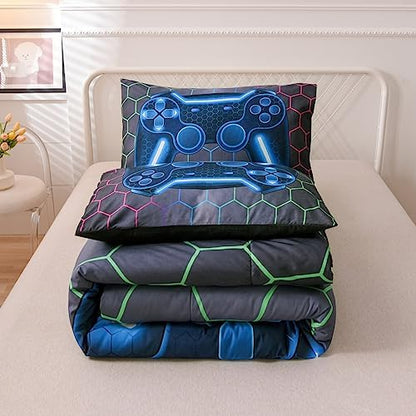 NTBED Queen Gamer Comforter Set for Boys Girls Kids 3D Gaming Bedding