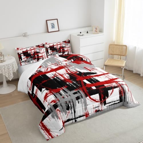 Feelyou Striped Comforter Set Twin Size Kids Boys Bedding