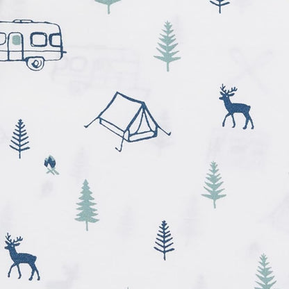 Eddie Bauer Home | Percale Collection Sheet Set-100% Cotton, Crisp & Cool, Lightweight & Moisture-Wicking Bedding, King, Campout