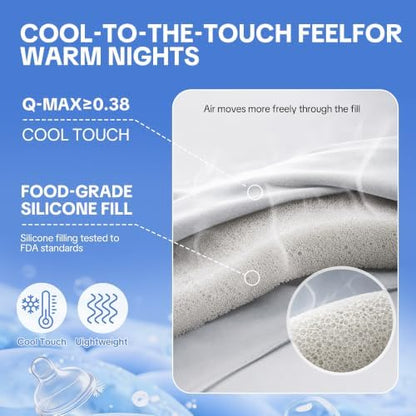 HOMBYS Cooling Comforter for Hot Sleepers,Breathable Blanket with Silicone