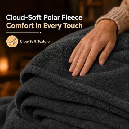 Electric Heated Blanket 72"x84" Full Size, Iron Grey