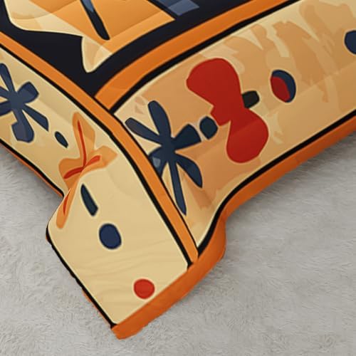 Nttopship Boho Floral Comforter Bedding Set with 2 Pillowcase Queen Size Retro Dark Floral Comforter Set for Kids Boys Girls Bedroom Decor
