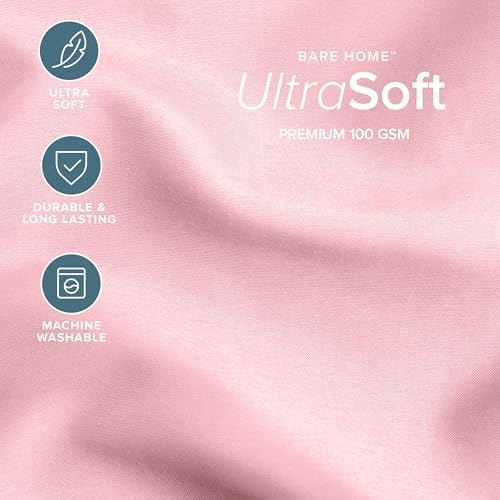 Bare Home Full Comforter Set - 1800 Ultra Soft (Full, Light Pink)