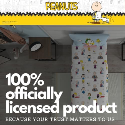 Collectibles Peanuts Snoopy Bedding Super Soft Cozy Microfiber 3 Piece Twin Sheet Set, (Officially Licensed Product) By Franco