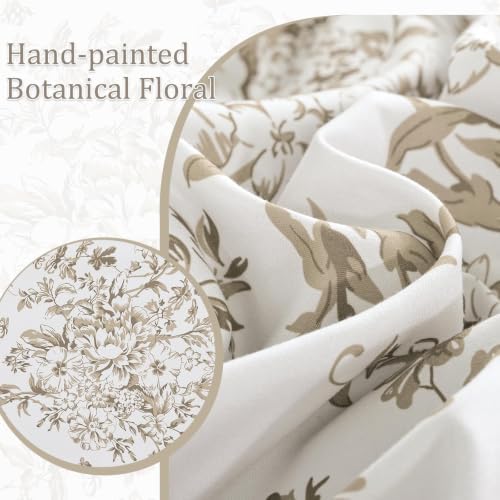 WONGS BEDDING 8 Pieces Comforter Sets Full Size Brown Floral Bed Set
