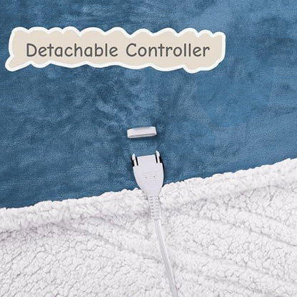Soypipo Electric Heated Blanket 72"x84", 9 Heat Settings 10-Hour Auto-Off
