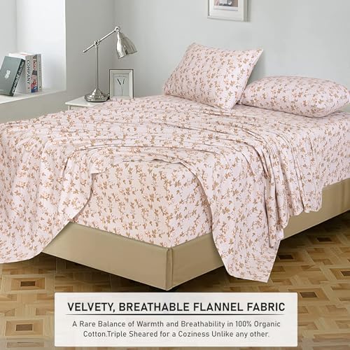 RUVANTI Flannel Sheets Set Queen Size, Dazzale