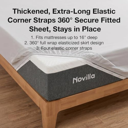 Novilla Cooling Comforter Set for Hot Sleepers King Cooling Sheet, 5Pcs