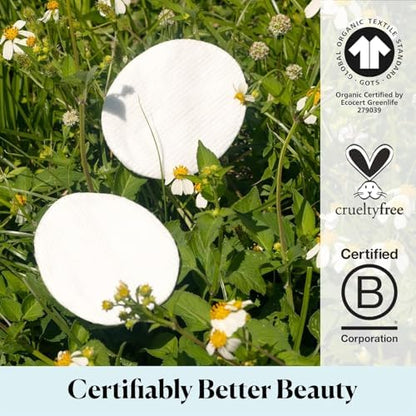 Sky Organics Organic Cotton Dual-Textured Large Pads, Chlorine-Free, 180ct