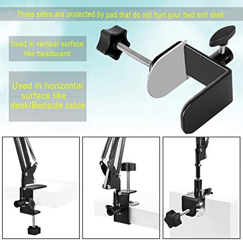 SAMHOUSING Tablet Stand for Bed,360 Degree Rotating Bed Tablet Mount Holder Stand with Aluminum Arm for iPad,iPhoneXS,N-Switch, Amazon Kindle Fire,or Other 4.7~12.9 inch-Screen Devices