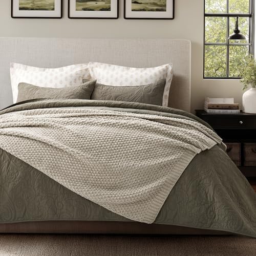 EVERGRACEHOME Chunky Chenille Knit Throw Blanket, 50 x 60, Warm Gray