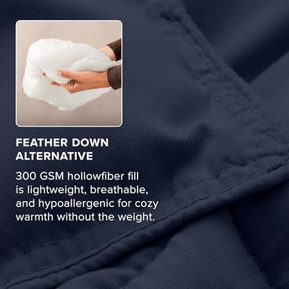 Bare Home Full Comforter Set - 1800 Ultra Soft (Full, Midnight Blue)