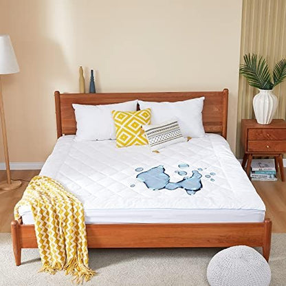Cal King Waterproof Mattress Protector, Cotton Cover, Deep Pocket
