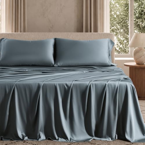 EverGrace Tencel™ Sheet Set, Breathable & Cooling, Full, Stormy Blue