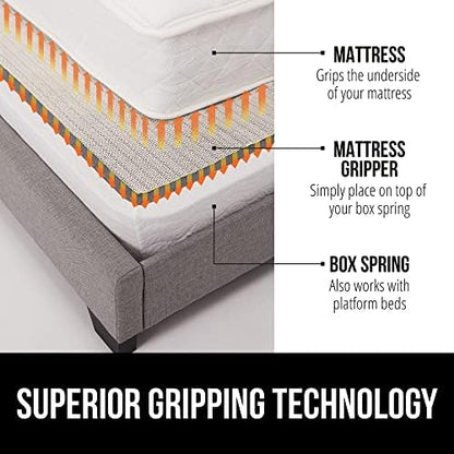 Gorilla Grip Non Slip Mattress Gripper, Sliding Stopper, 2 Pack, 36x72 Twin
