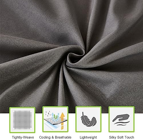 ILAVANDE Queen Sheets Set 6 Piece,Hotel Luxury Super Soft 1800 Series Microfiber Queen Bed Sheets Set-Wrinkle Free & Breathable-14 Deep Pocket Sheets for Queen Size Bed(Queen,Neutral Grey)