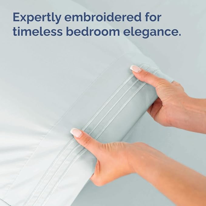 Body Pillowcases Set of 4-20x54 Long Body Pillow Case - Soft Body Pillow Cover for Sleeping & Side Sleepers - Comfy, Breathable & Fade Free - Machine Washable with Envelope Enclosure - (Sky Blue)