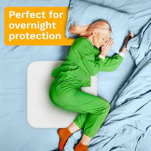 GREEN LIFESTYLE Washable Underpads - Large Bed Pads for use as Incontinence Bed Pads, Reusable Pet Pads, Great for Dogs, Cats, Bunny, Seniors Bed Pad (Pack of 20 - 34x36), Blue