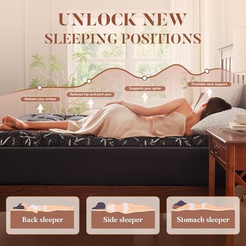 PRIMESOFT Twin Size Mattress Topper, Thick Pillow Top Mattress Pad，Up to 21 Inch Deep Pocket, Soft Breathable Mattress Pad for Back Pain, Waterproof Protector Cover(Black)