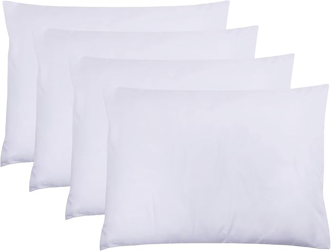 ZPECC White Pillow Cases Queen Size Set of 4, 20x30 Envelope Closure Pillowcases, Soft Plain Brushed Microfiber Covers Hypoallergenic Breathable
