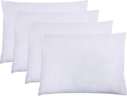 ZPECC White Pillow Cases Queen Size Set of 4, 20x30 Envelope Closure Pillowcases, Soft Plain Brushed Microfiber Covers Hypoallergenic Breathable