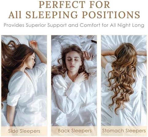 HUXMEYSON Pillows Standard Size Set of 4, Down Alternative Fill