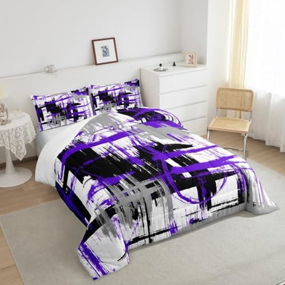 Feelyou Striped Comforter Set Queen Size Kids Boys Bedding