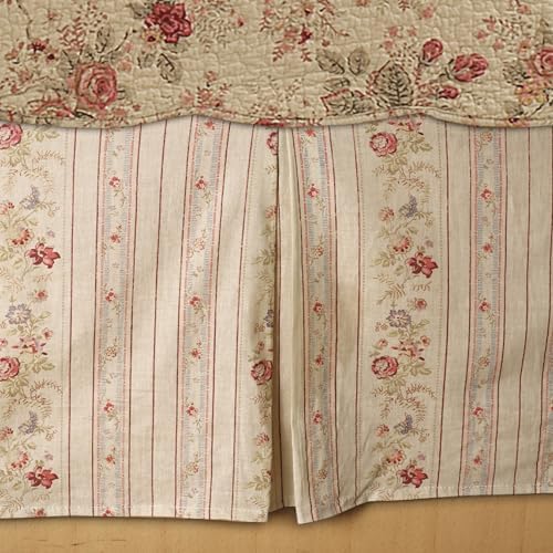 Greenland Home Antique Rose Bed Skirt, King, Multi
