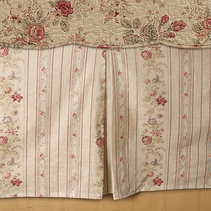 Greenland Home Fashions Antique Rose 100% Cotton Bed Skirt, Full