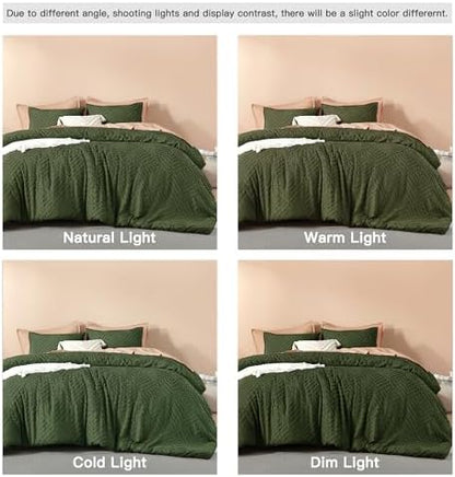 Litanika Oversized King Comforter Set, 3 Pcs Tufted Boho Bedding Set