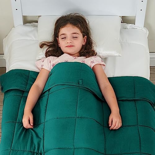 yescool Weighted Throw Blanket 5lbs, 36" x 48", Green