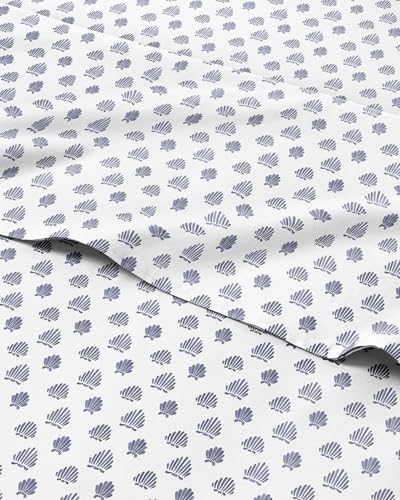 Queen 4 Piece Boho Botanical Floral Sheet Set - Soft & Cooling - Coastal