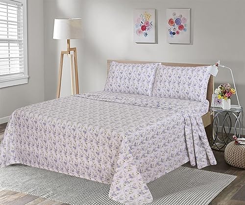 RUVANTI Flannel Sheets Full Size, Sand Rose