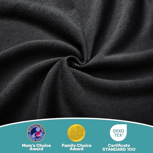 OhGeni Waterproof Mattress Protector, King Size Mattress Pad Fitted with Deep Pocket 6"-18", Breathable Noiseless Soft, Washable Dirt-Proof Mattress Cover, Black, More Than 99 pcs fibers, Daybed Cover