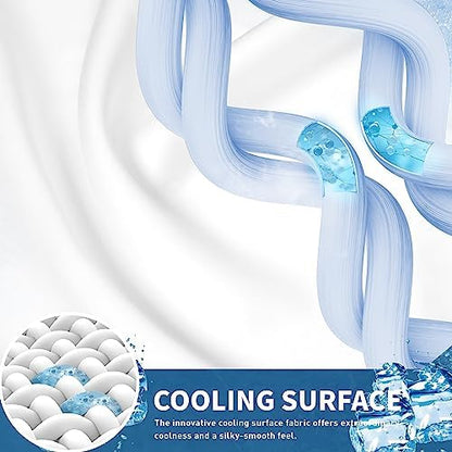 Sunflower Cooling King Mattress Pad for Hot Sleepers, Chill Mattress Cover