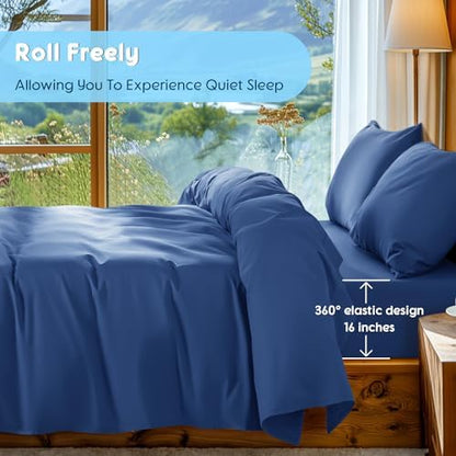 SONORO KATE 1000 Series 100% Egyptian Cotton Cal King Sheet Set,4 Pieces