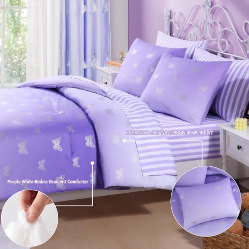 Queen Comforter Set with Sheets for Girls-7 Pieces Soft Queen Bedding Sets