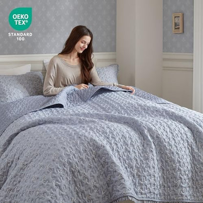 Madison Park Vintage Floral Quilt Set, 3PC Queen Reversible Bedding Set