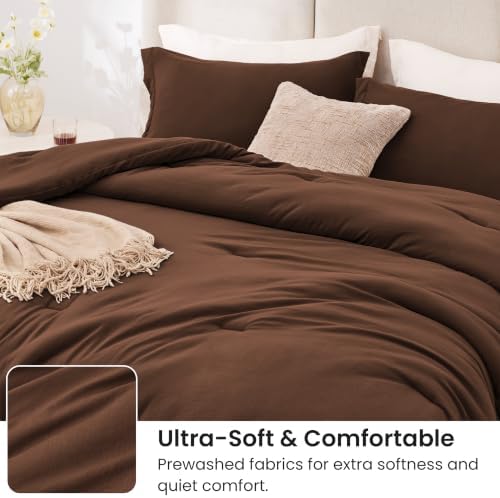Love's cabin Brown Twin/Twin XL Comforter Set, 2-Piece Prewashed Bed Set