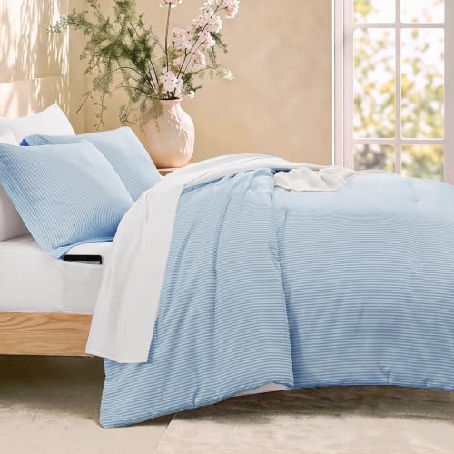 Monbix Queen Comforter Set-7 Pieces Soft Bed in a Bag Queen Bedding Sets