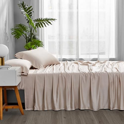 ACCURATEX Cooling Sheets for Hot Sleepers, Split California King Size,Sandy