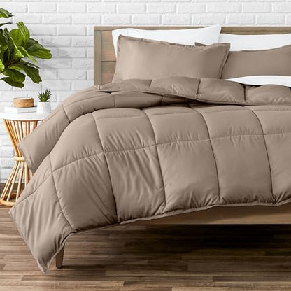 Bare Home Full Comforter Set - 1800 Ultra Soft (Full, Taupe)