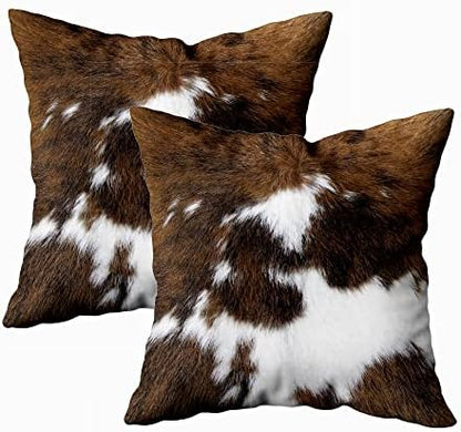 TOMWISH Pack of 2 Christmas Cowhide Printing Western 20x20 Pillow Cover