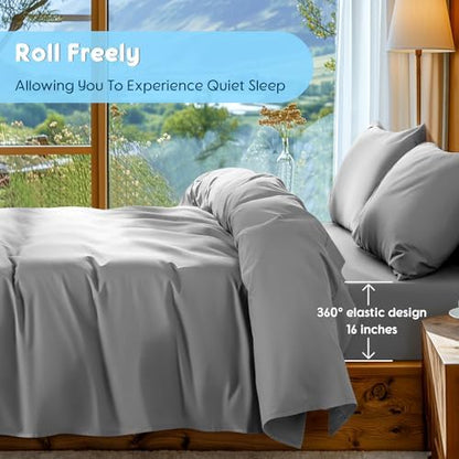 SONORO KATE 1000 Series 100% Egyptian Cotton Queen Sheet Set,4 Pieces