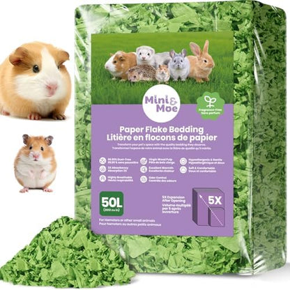 Hamster Bedding 50L Guinea Pig Paper Bedding Odor Control 99% Dust-Free