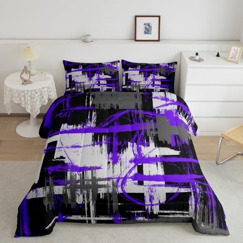 Feelyou Striped Comforter Set King Size Kids Boys Bedding