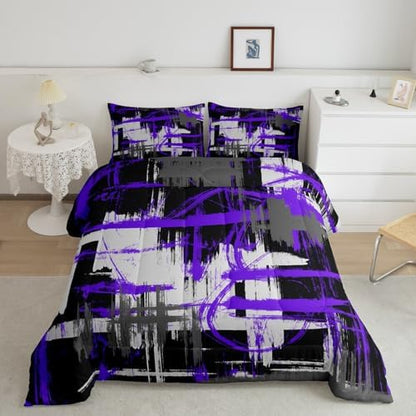 Feelyou Striped Comforter Set King Size Kids Boys Bedding